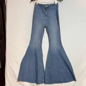 Free People Light Blue Flare Jeans
